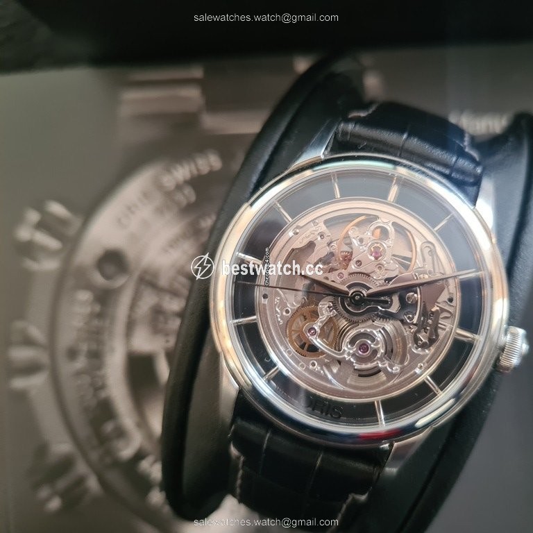 IMG_9085 Oris Artelier Translucent Skeleton Mens watch Unisex Automatic Steel 01 734 7684 4051-07 1 21 73FC Replica 2