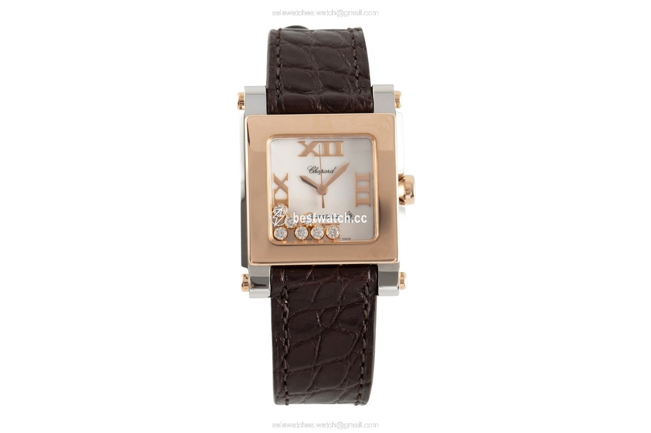 IMG_9085 Chopard Happy Sport Womens watch Quartz Gold Steel 278497-9001 Replica 2