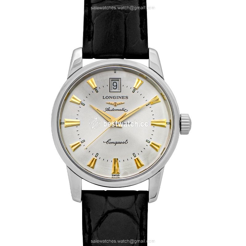 IMG_9085 Longines Conquest Heritage Mens watch Unisex Automatic Steel L16114754 Replica 2