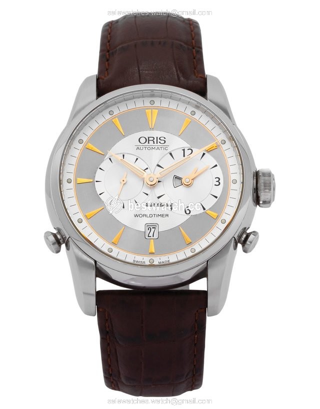 IMG_9085 Oris Artelier Worldtimer Mens watch Unisex Automatic Steel 01 690 7581 4051 Replica 2