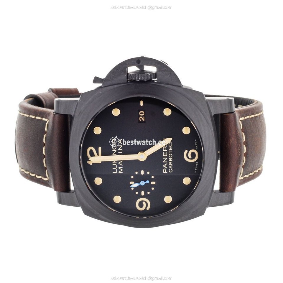 IMG_9085 Panerai Luminor Marina 1950 3 Days Automatic Mens watch Unisex Automatic Carbon PAM661 Replica 2