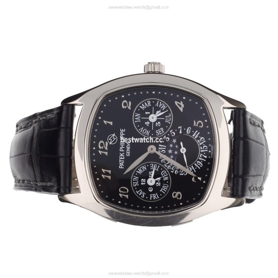 IMG_9085 Patek Philippe Perpetual Calendar Mens watch Unisex Automatic White gold 5940G-010 Replica 2