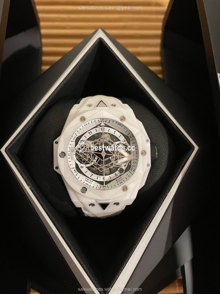 IMG_9085 Hublot Big Bang Sang Bleu Mens watch Unisex Automatic Ceramic 418.HX.2001.RX.MXM21 Replica 2