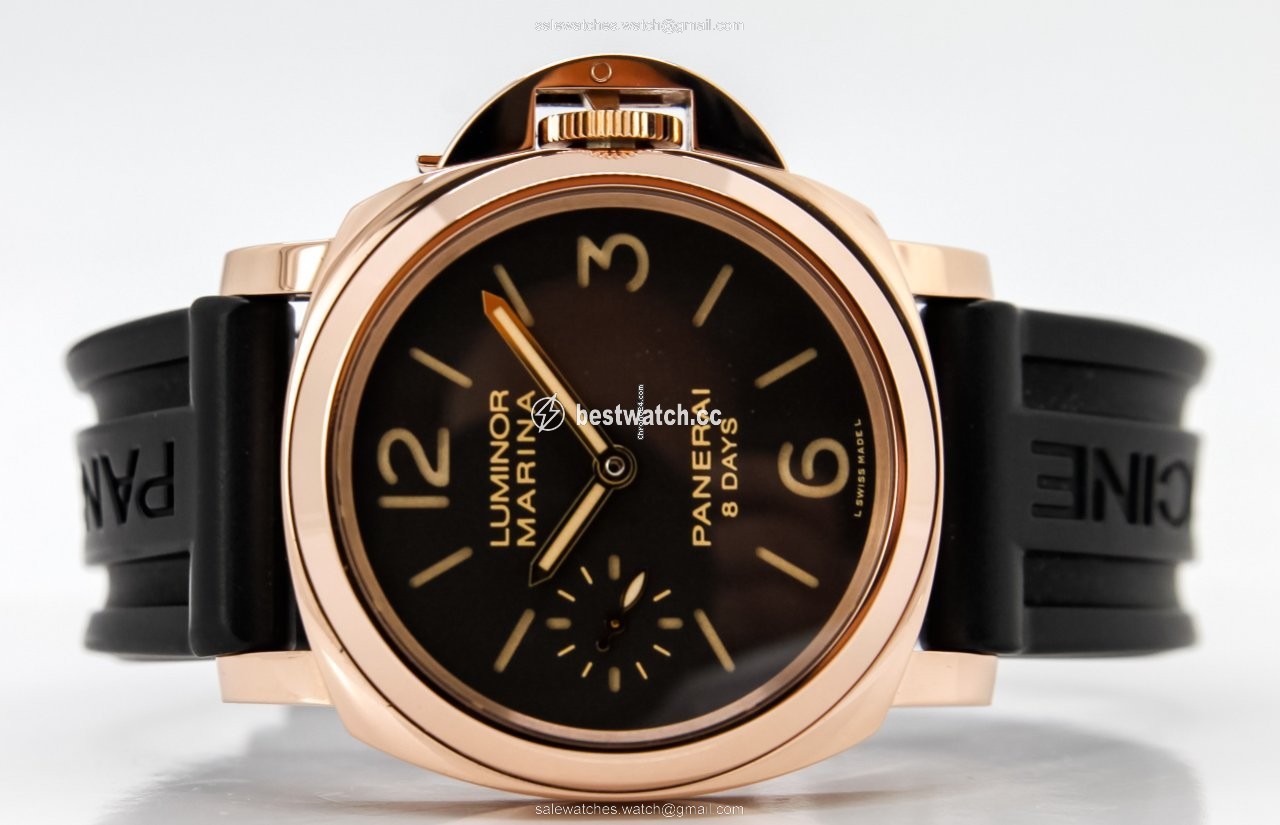 IMG_9085 Panerai Luminor Marina 8 Days Mens watch Unisex Manual winding Red gold PAM 00511 Replica 2