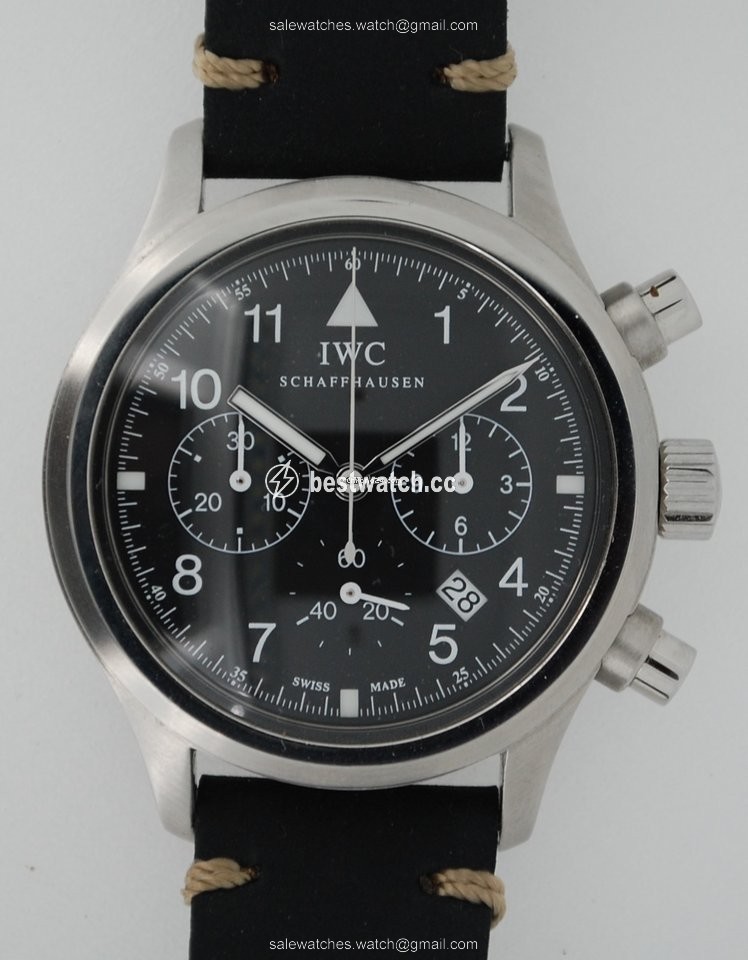 IWC Pilot Chronograph Mens watch Unisex Quartz Steel IW3740 Replica 2