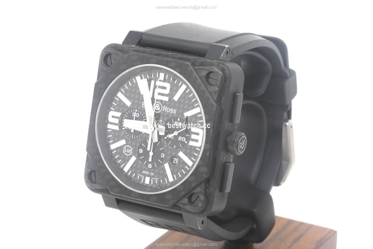 IMG_9085 Bell & Ross BR 01-94 Chronographe Mens watch Unisex Automatic Steel BR0194-BL-CA Replica 2