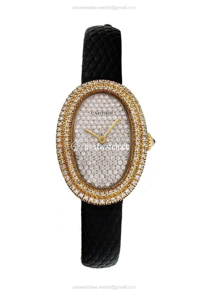 IMG_9085 Cartier Baignoire Womens watch Manual winding Yellow gold 7743 Replica 2