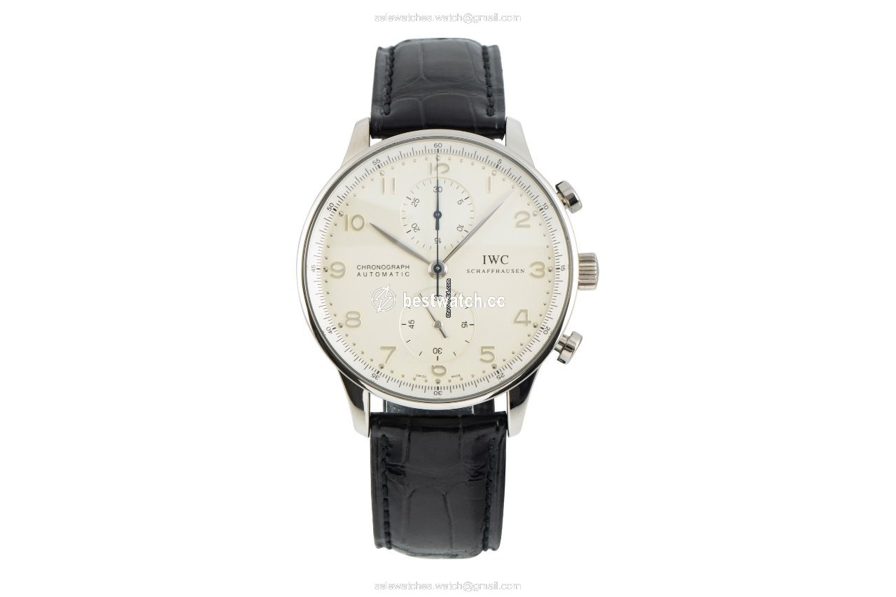 IWC Portuguese Chronograph Mens watch Unisex Automatic White gold 3714 Replica 2