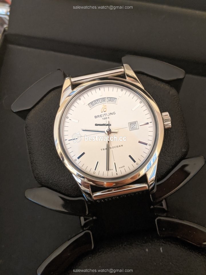 IMG_9085 Breitling Transocean Day & Date Mens watch Unisex Automatic Steel A45310121G1A1 Replica 2