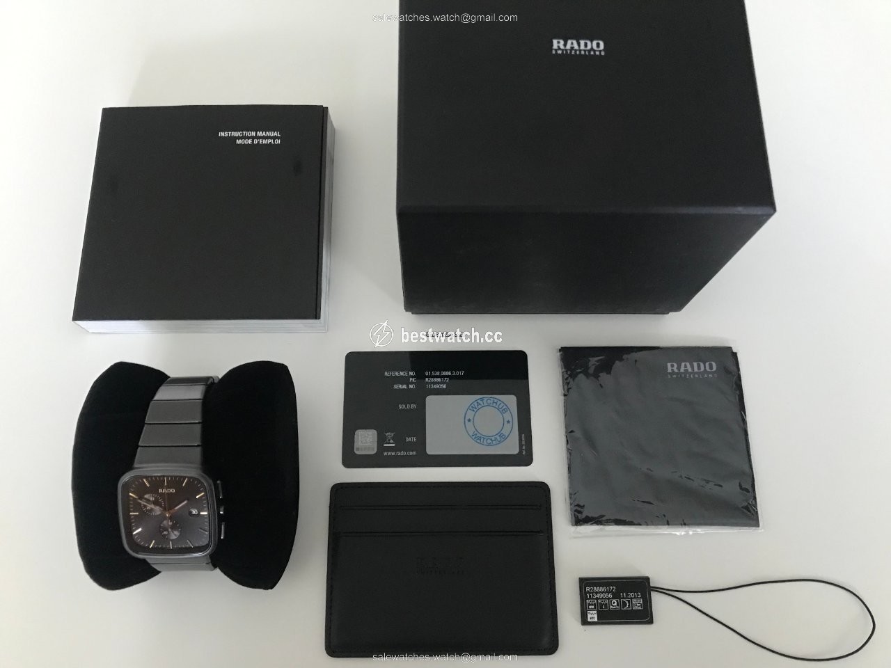 IMG_9085 Rado r5.5 Mens watch Unisex Quartz Ceramic R28886172 Replica 2