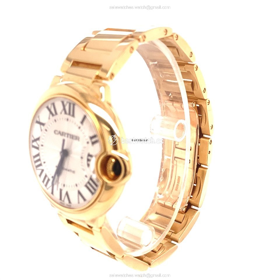 IMG_9085 Cartier Ballon Bleu 36mm Womens watch Automatic Yellow gold W69003Z2 Replica 2