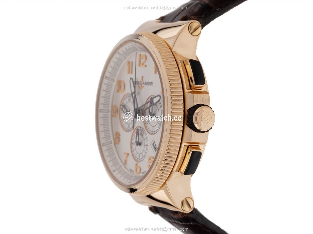 IMG_9085 Ulysse Nardin Marine Chronograph Mens watch Unisex Automatic Rose gold 1506-150 Replica 2
