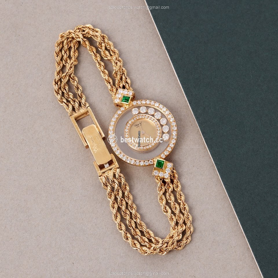 IMG_9085 Chopard Happy Diamonds Womens watch Quartz Yellow gold 4066 Replica 2