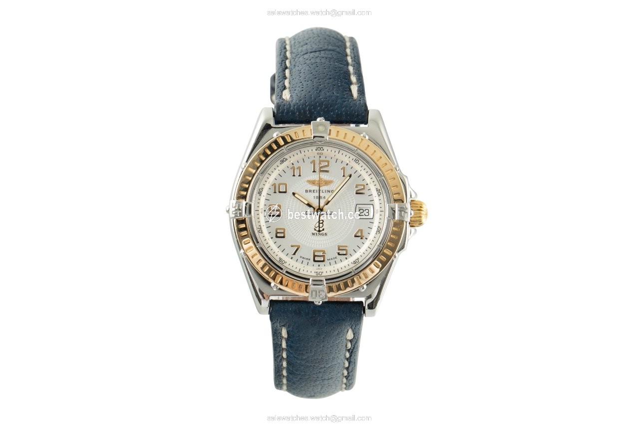 IMG_9085 Breitling Wings Lady Womens watch Quartz Gold Steel D67050 Replica 2