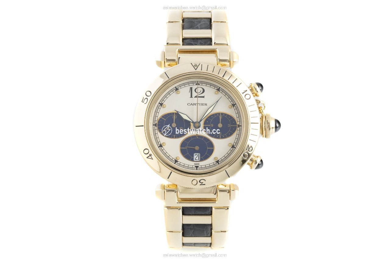 IMG_9085 Cartier Pasha Mens watch Unisex Quartz Yellow gold 30009 Replica 2