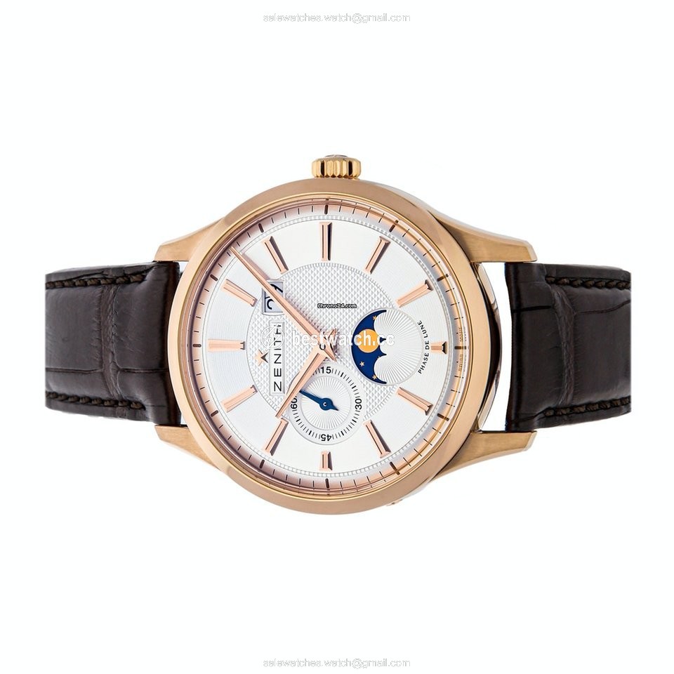 IMG_9085 Zenith Captain Moonphase Mens watch Unisex Automatic Rose gold 18.2140.691 02.C498 Replica 2