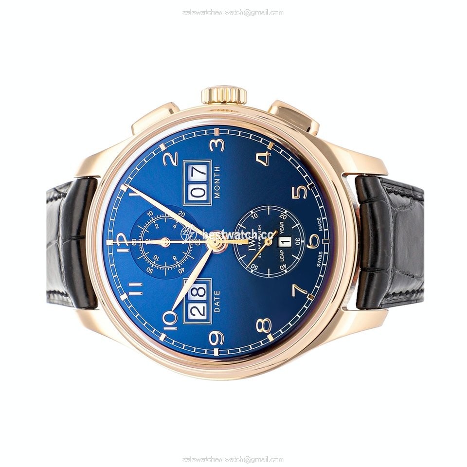 IMG_9085 IWC Portuguese Perpetual Calendar Digital Date-Month Mens watch Unisex Automatic Rose gold IW3972-04 Replica 2