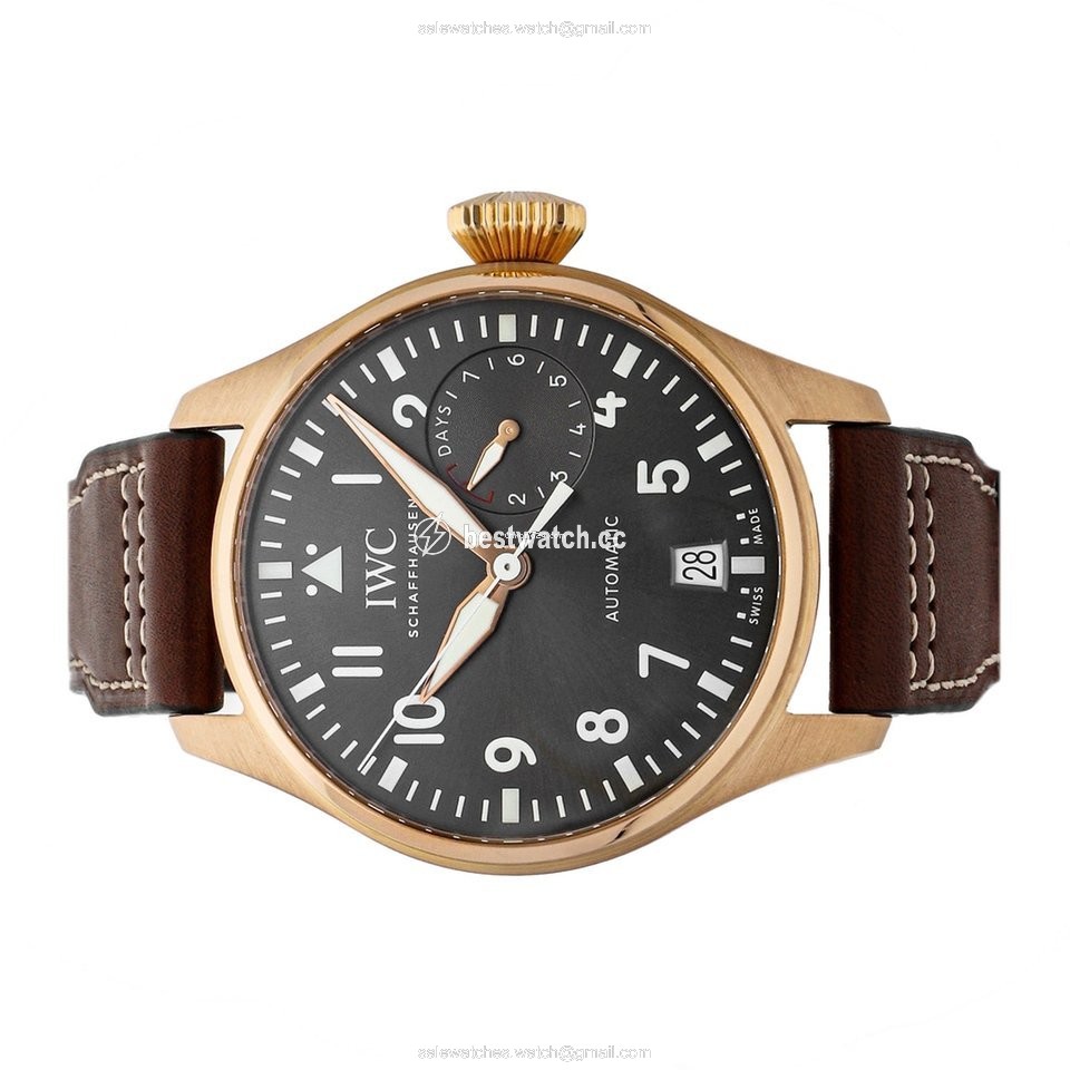 IMG_9085 IWC Big Pilot Mens watch Unisex Automatic Rose gold IW5009-17 Replica 2