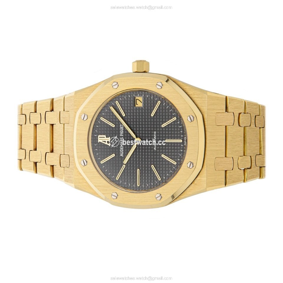 IMG_9085 Audemars Piguet Royal Oak Jumbo Mens watch Unisex Automatic Yellow gold 5402BA Replica 2