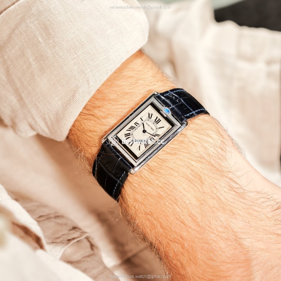 IMG_9085 Cartier Tank Mens watch Unisex Manual winding Steel 2390 Replica 2