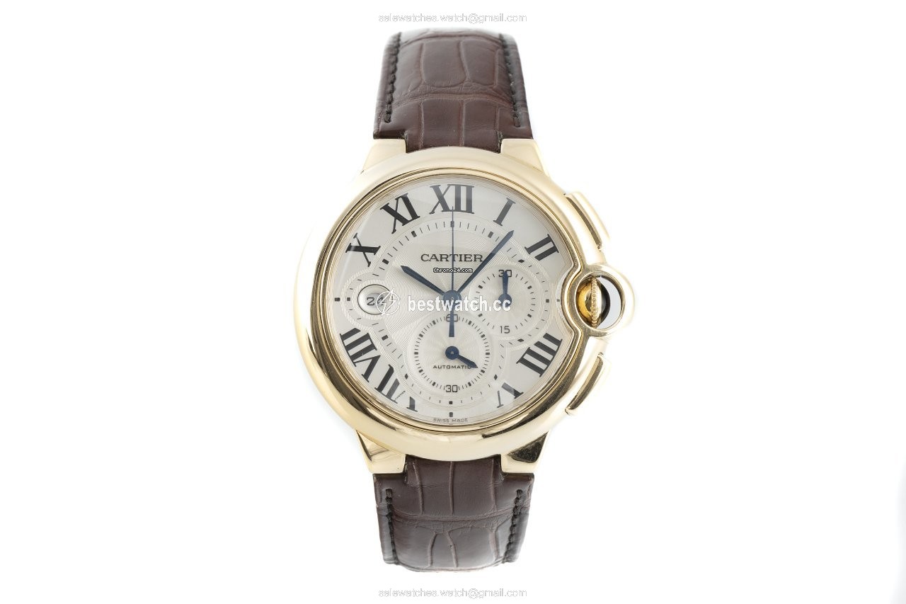 IMG_9085 Cartier Ballon Bleu 44mm Mens watch Unisex Automatic Yellow gold W6920009 Replica 2