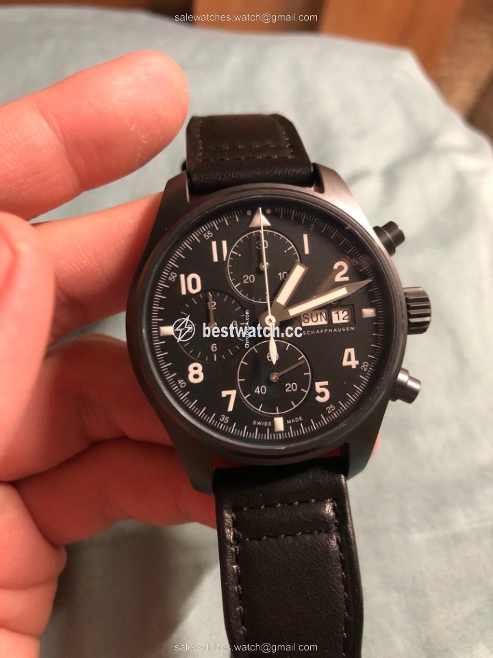 IWC Pilot Chronograph Mens watch Unisex Automatic Ceramic IW387905 Replica 2