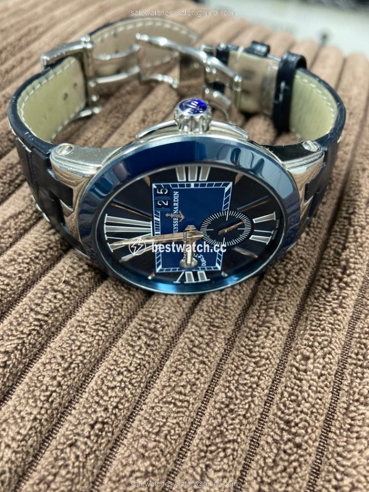 IMG_9085 Ulysse Nardin Executive Dual Time Mens watch Unisex Automatic Steel 243-00 43 Replica 2