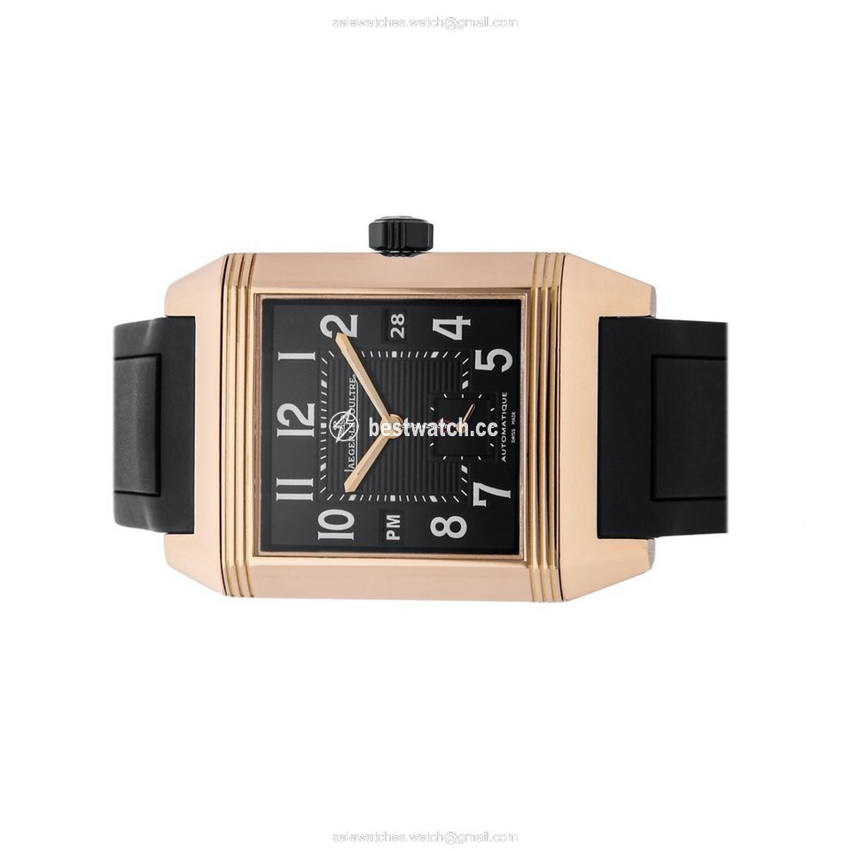 IMG_9085 Jaeger-LeCoultre Reverso Squadra Hometime Mens watch Unisex Automatic Rose gold Q7002672 Replica 2