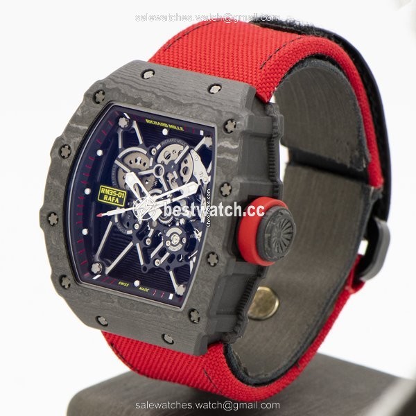 IMG_9085 Richard Mille RM 035 Mens watch Unisex Manual winding Carbon RM035-01 Replica 2