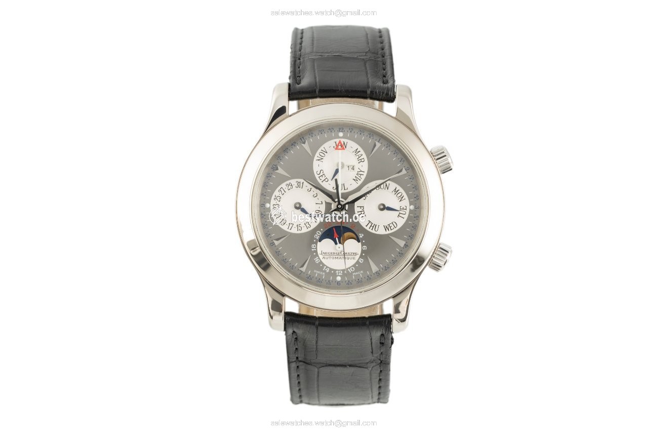 IMG_9085 Jaeger-LeCoultre Master Memovox Mens watch Unisex Automatic White gold 146.3.95 Replica 2