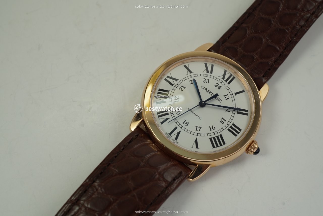 IMG_9085 Cartier Ronde Solo de Cartier Mens watch Unisex Automatic Rose gold W2RN0008 Replica 2