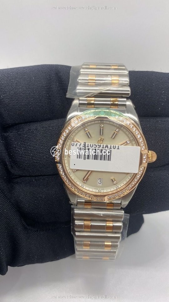 Breitling Chronomat Womens watch Quartz Gold Steel U77310591A1U1 Replica 2