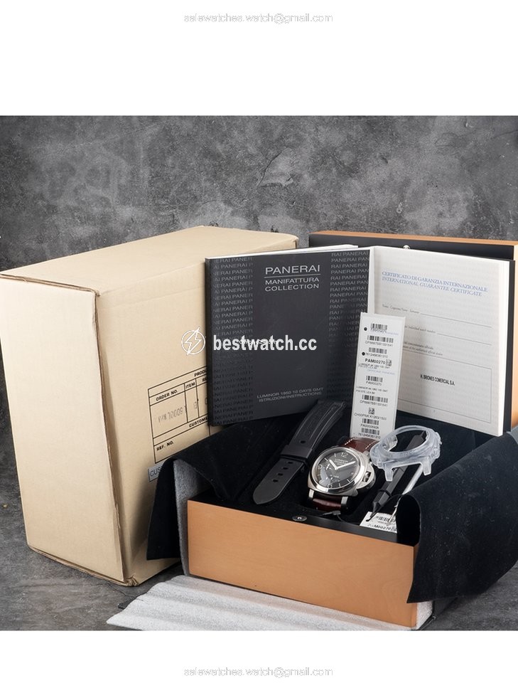 IMG_9085 Panerai Luminor 1950 10 Days GMT Mens watch Unisex Automatic Steel PAM 00270 Replica 2