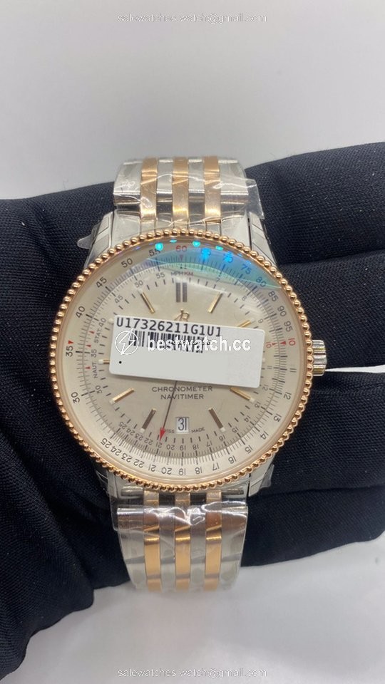 Breitling Navitimer Mens watch Unisex Automatic Gold Steel U17326211G1U1 Replica 2