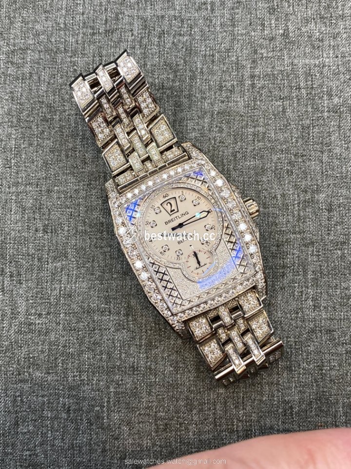IMG_9085 Breitling Bentley Flying B Mens watch Unisex Automatic White gold J28362 Replica 2