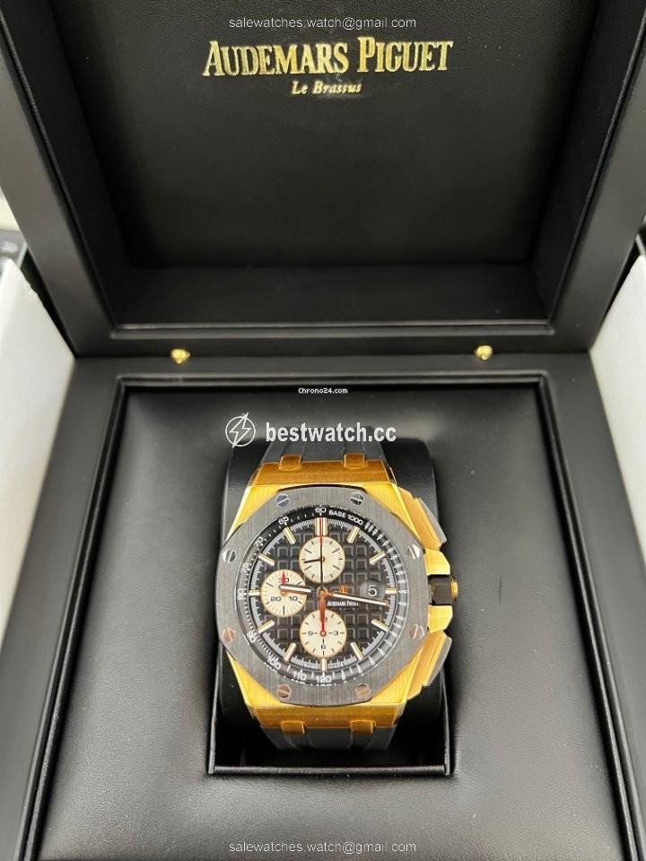 IMG_9085 Audemars Piguet Royal Oak Offshore Chronograph Mens watch Unisex Automatic Rose gold 26401.RO.OO.A002.CA.01 Replica 2