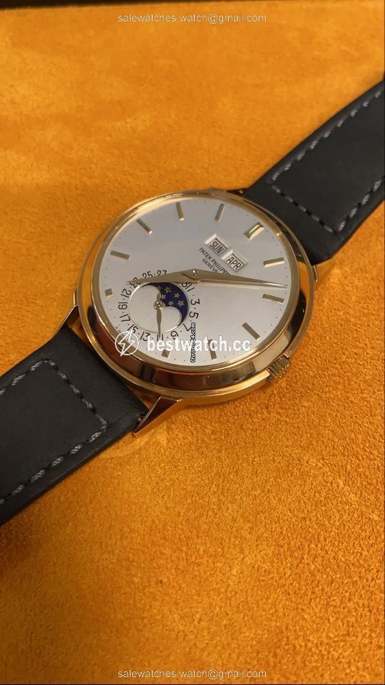 Patek Philippe Perpetual Calendar Mens watch Unisex Automatic Yellow gold 3448 Replica 2