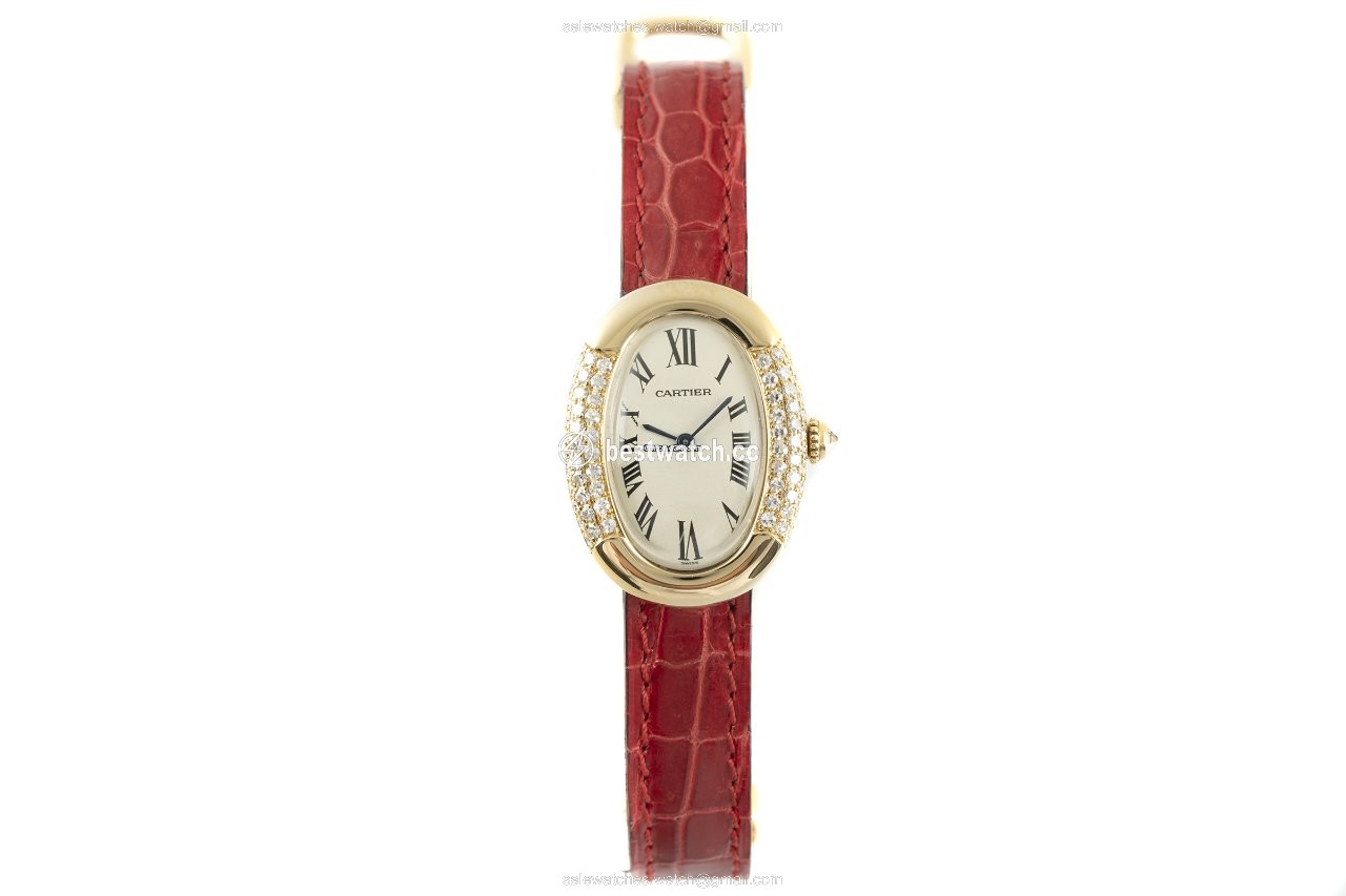 IMG_9085 Cartier Baignoire Womens watch Quartz Yellow gold 8057912 Replica 2