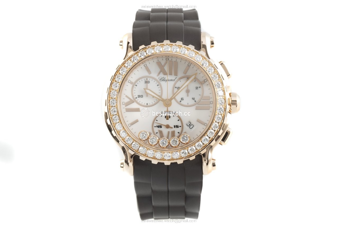 Chopard Happy Sport Womens watch Quartz Red gold 283583-5001 Replica 2