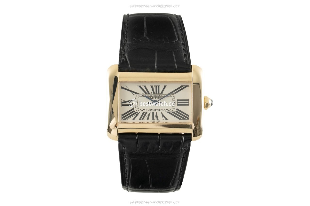 IMG_9085 Cartier Tank Divan Womens watch Quartz Yellow gold 2602 Replica 2