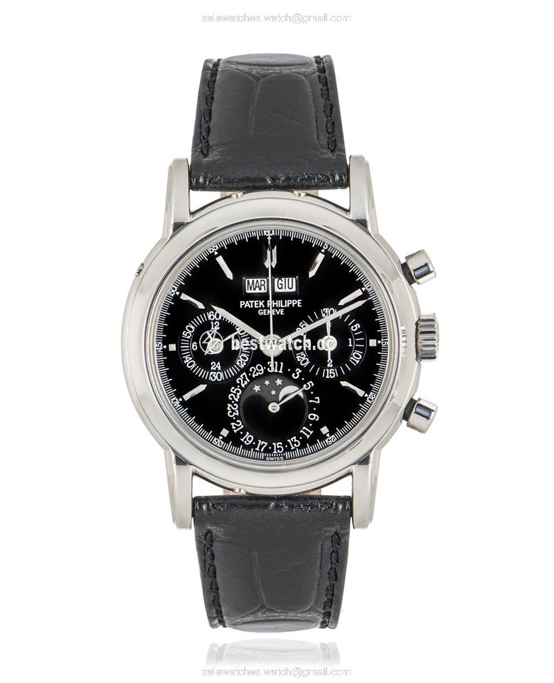 IMG_9085 Patek Philippe Perpetual Calendar Chronograph Mens watch Unisex Manual winding Platinum 3970EP-027 Replica 2