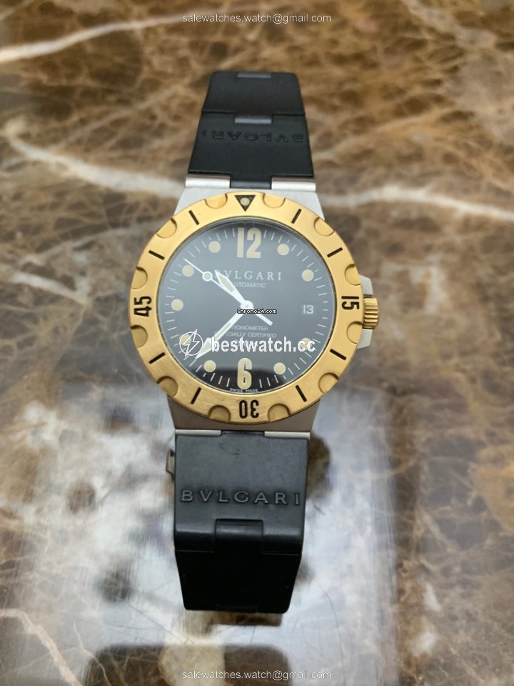 Bulgari Diagono Mens watch Unisex Automatic Gold Steel SD38SG Replica 2