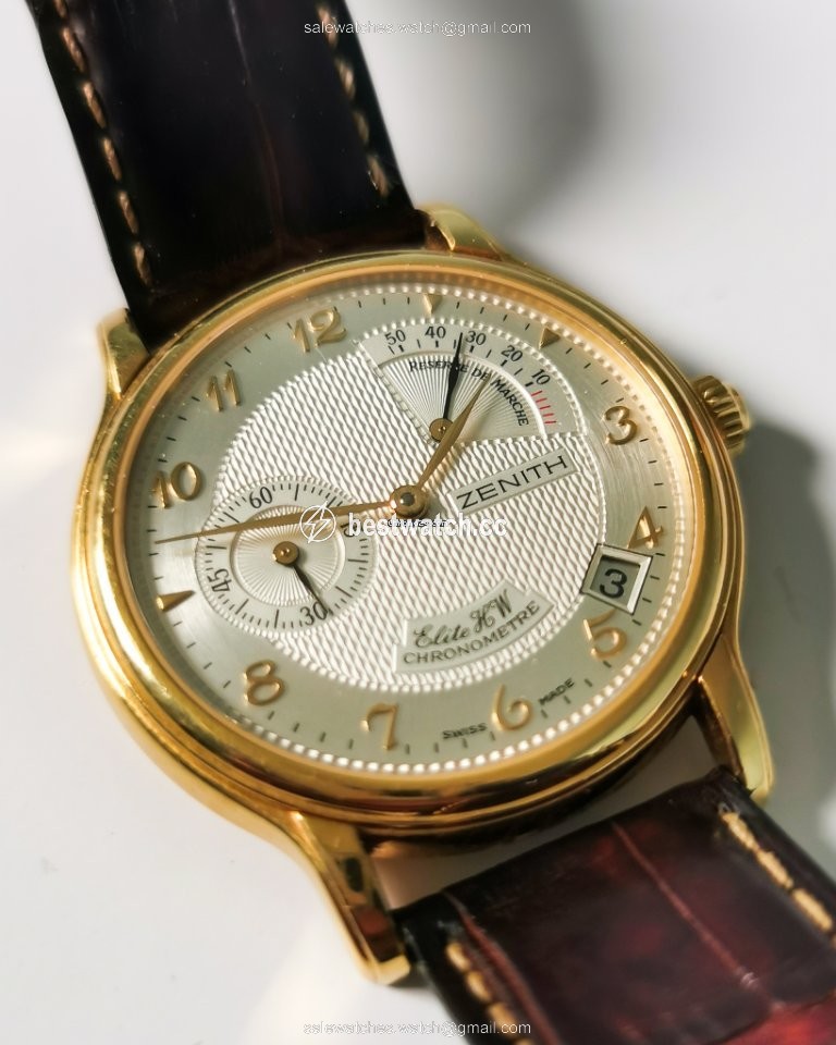 IMG_9085 Zenith Elite Power Reserve Mens watch Unisex Automatic Yellow gold 30.0240.655 01 Replica 2
