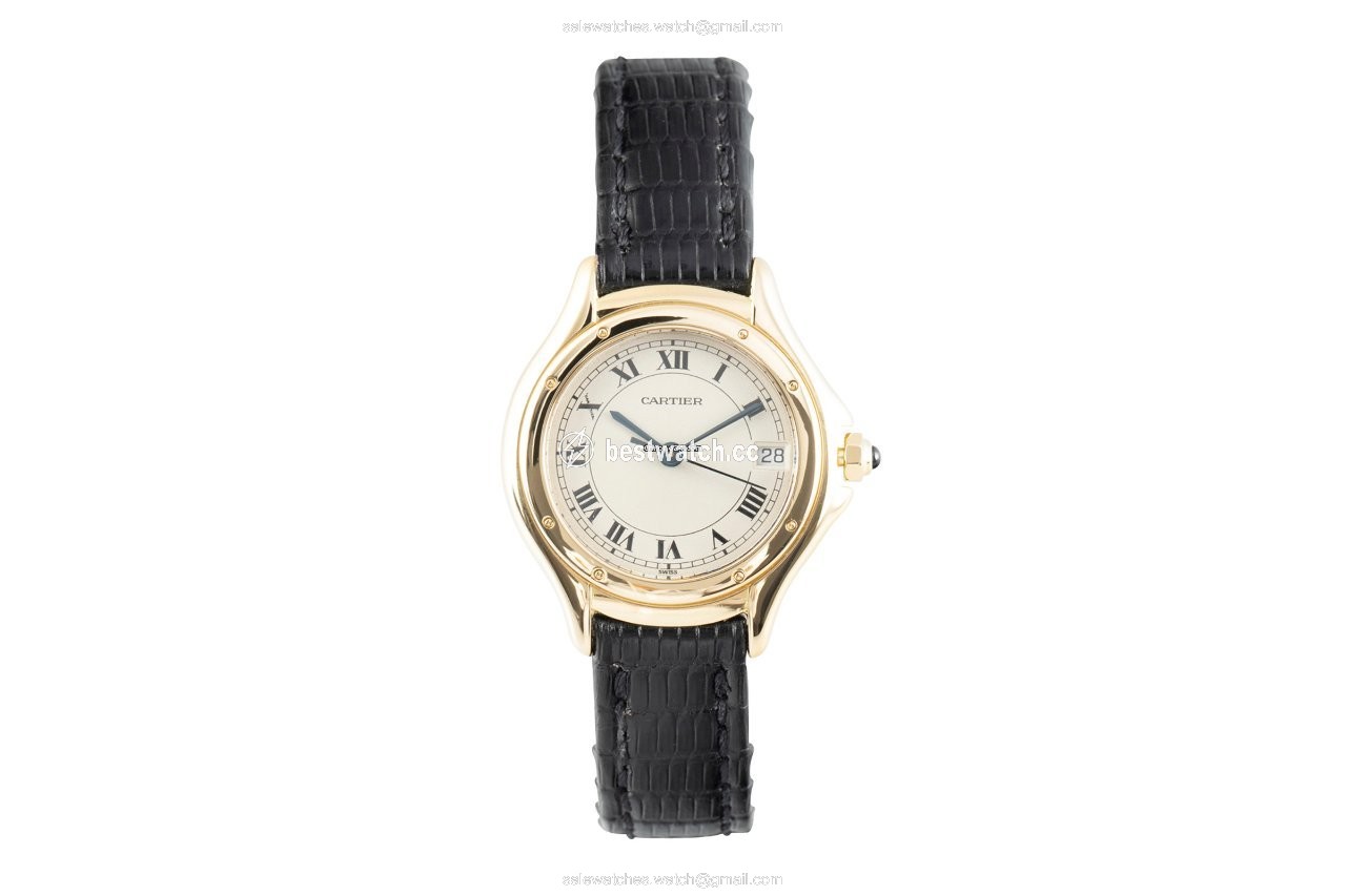 IMG_9085 Cartier Cougar Womens watch Quartz Yellow gold 887921 Replica 2