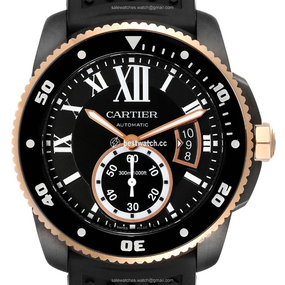 IMG_9085 Cartier Calibre de Cartier Diver Mens watch Unisex Automatic Steel W2CA0004 Replica 2