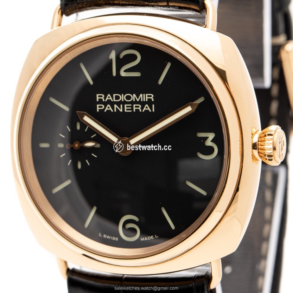 IMG_9085 Panerai Radiomir Mens watch Unisex Manual winding Rose gold PAM 00336 Replica 2