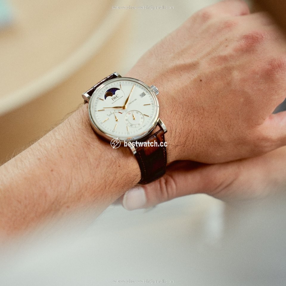 IWC Portofino Hand-Wound Mens watch Unisex Manual winding Steel IW516401 Replica 2