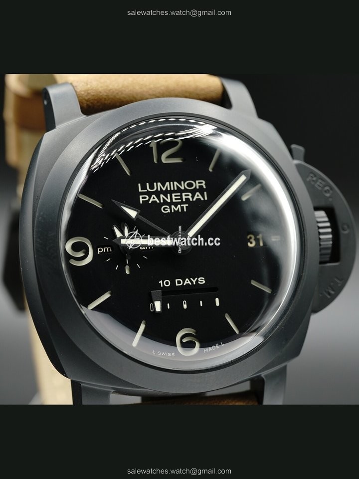 Panerai Luminor 1950 10 Days GMT Mens watch Unisex Automatic Ceramic PAM00335 Replica 2