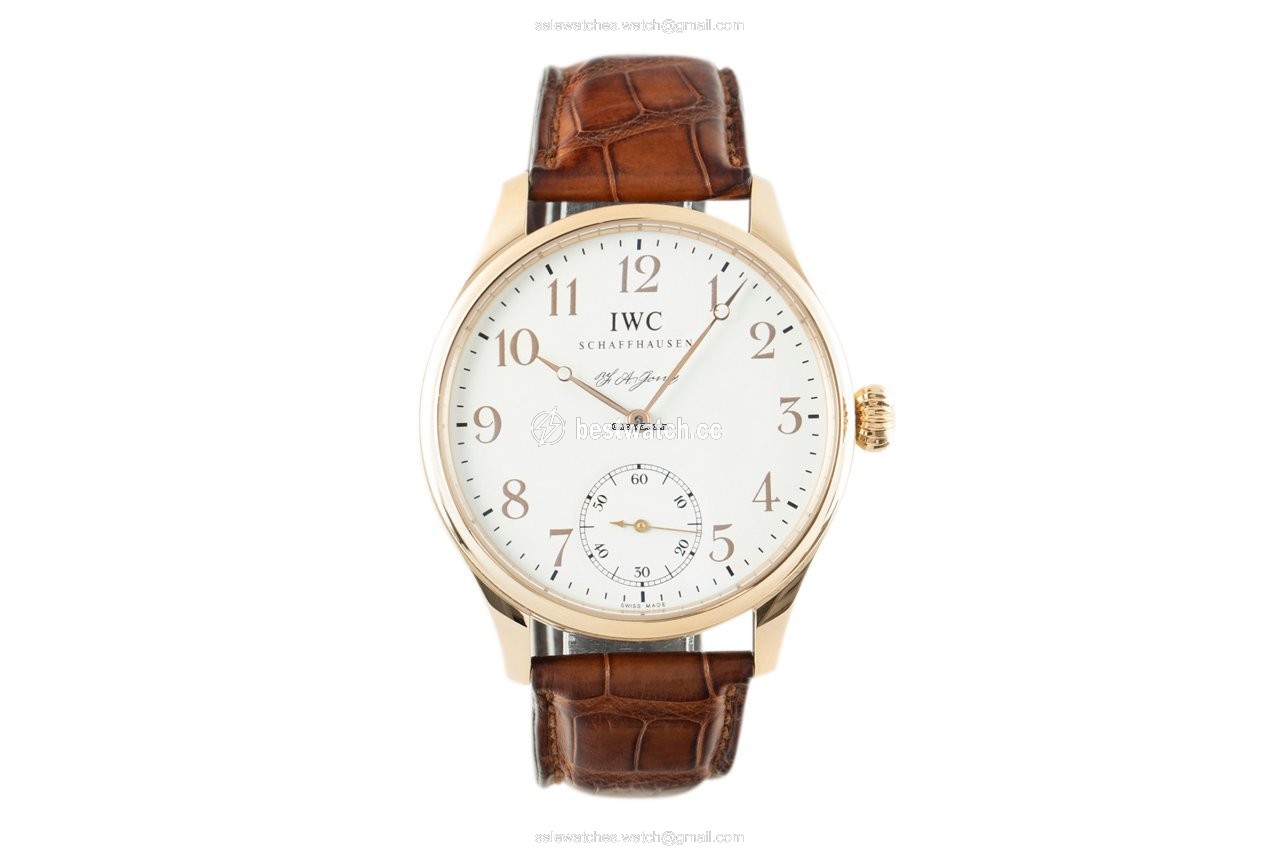 IWC Portuguese Hand-Wound Mens watch Unisex Manual winding Red gold IW5442 Replica 2