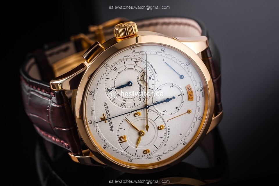 Jaeger-LeCoultre Duometre Mens watch Unisex Manual winding Rose gold 600.2.28.S Replica 2